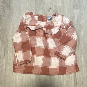 4 for $20 Plaid Kids Shirt in Brown and White